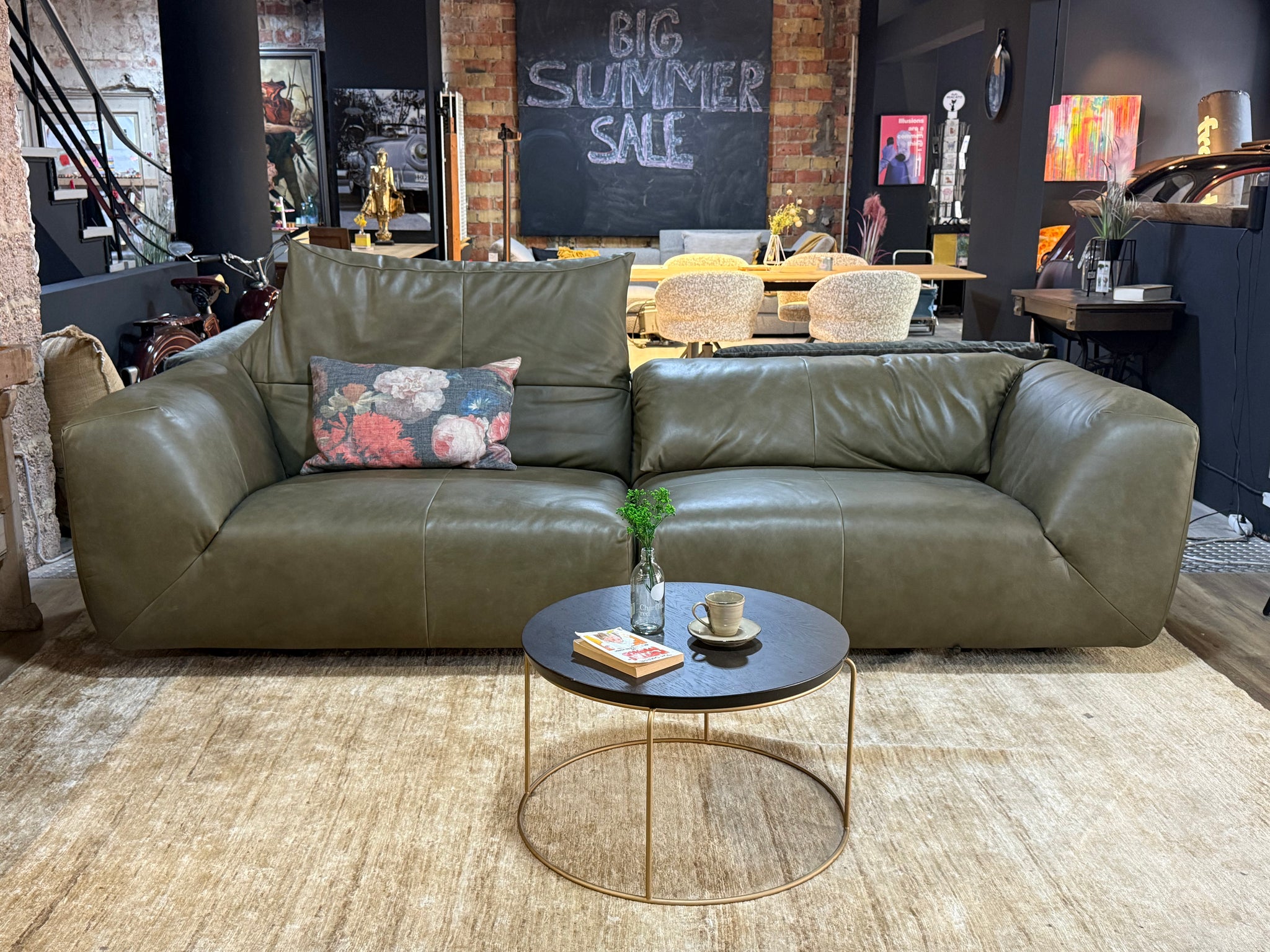 Ewald Schilling - Schaukelsofa - Diva - Leder grün - sofort verfügbar
