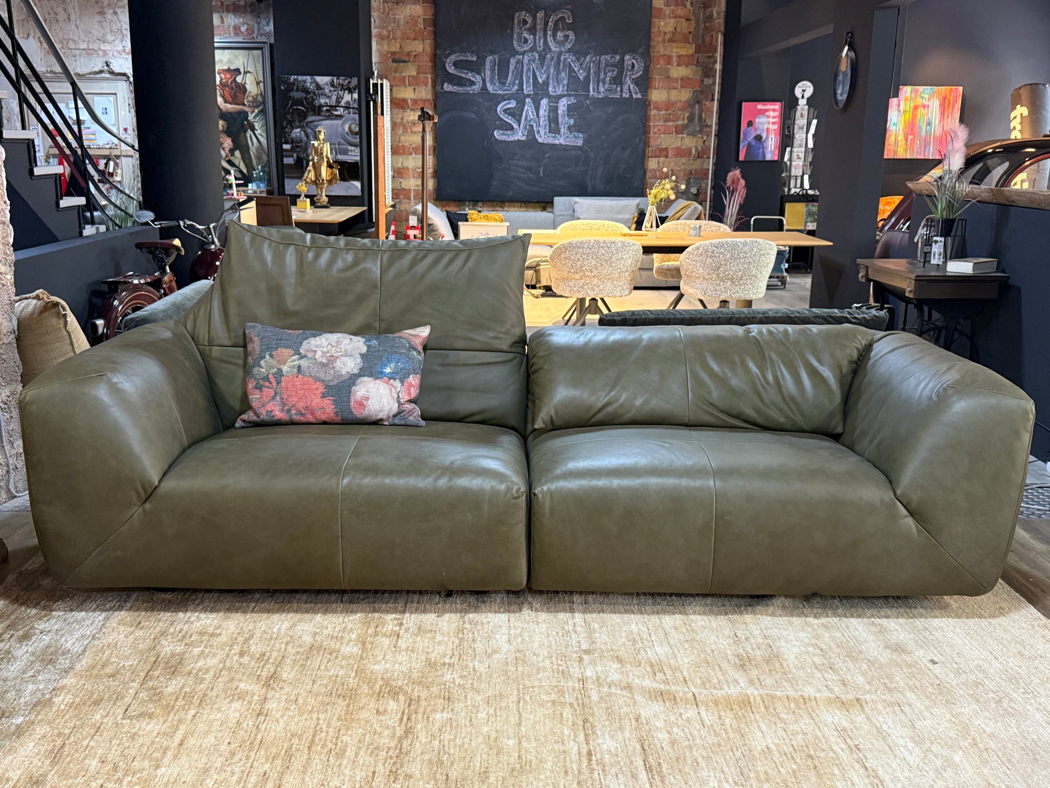 Ewald Schilling - Schaukelsofa - Diva - Leder grün - sofort verfügbar