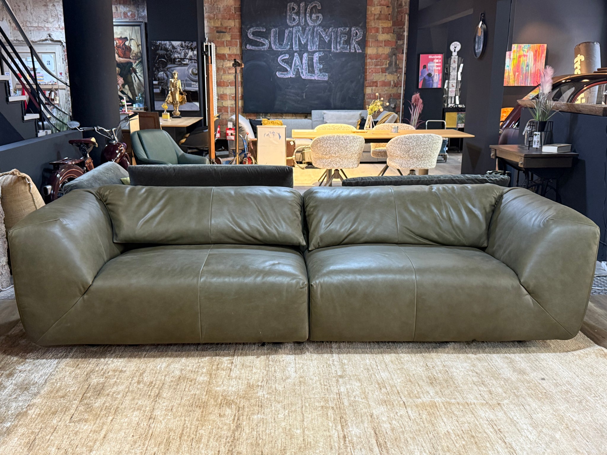 Ewald Schilling - Schaukelsofa - Diva - Leder grün - sofort verfügbar