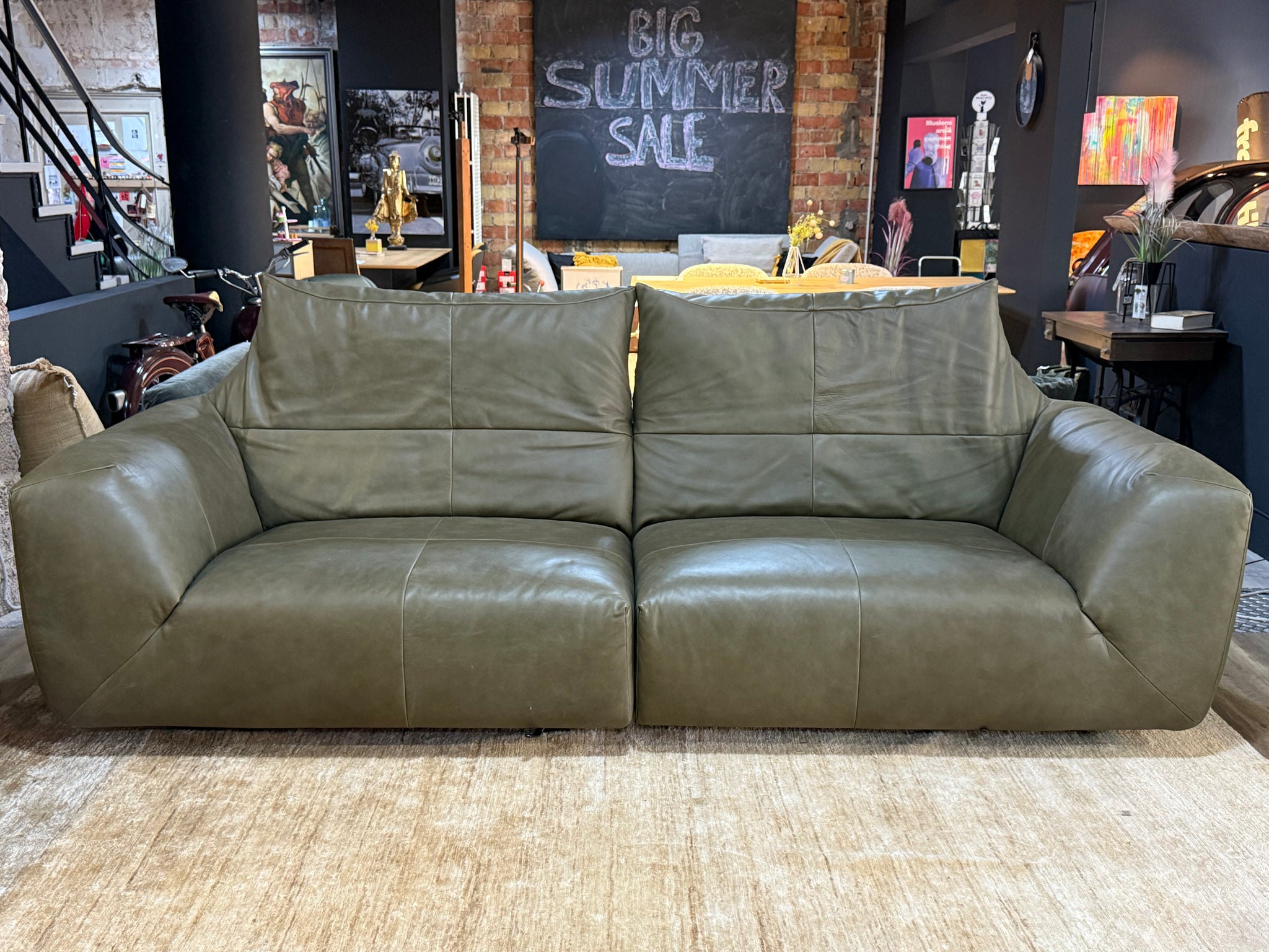 Ewald Schilling - Schaukelsofa - Diva - Leder grün - sofort verfügbar