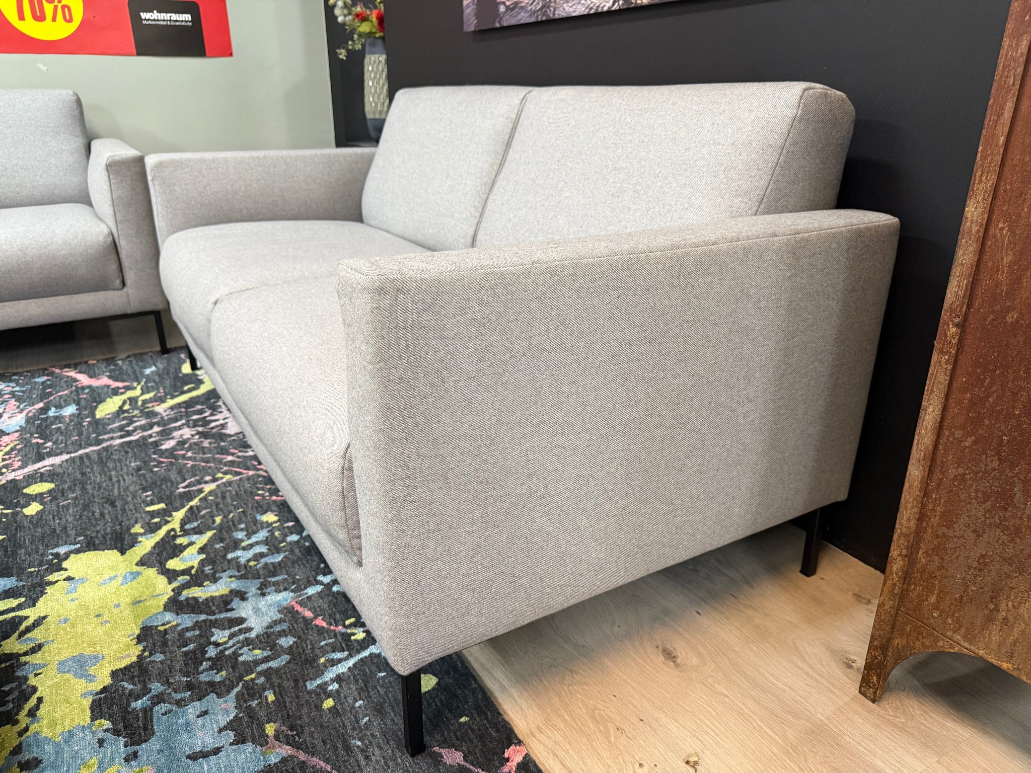 freistil - Sofa - freistil 141 (2-Teilig) - Stoff grau - sofort verfügbar