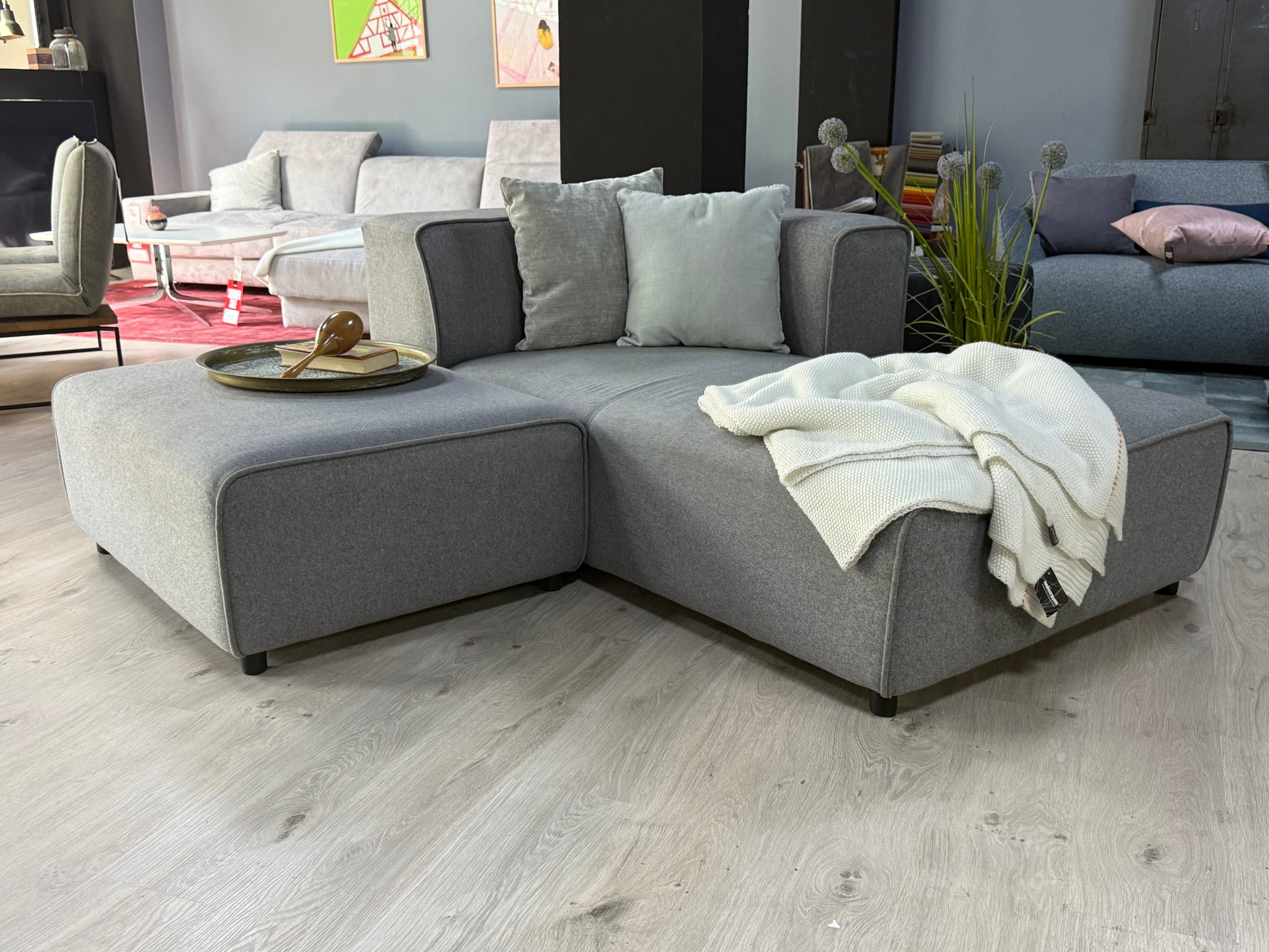 Bo Concept - Sofa - Carmo - Stoff grau - sofort verfügbar