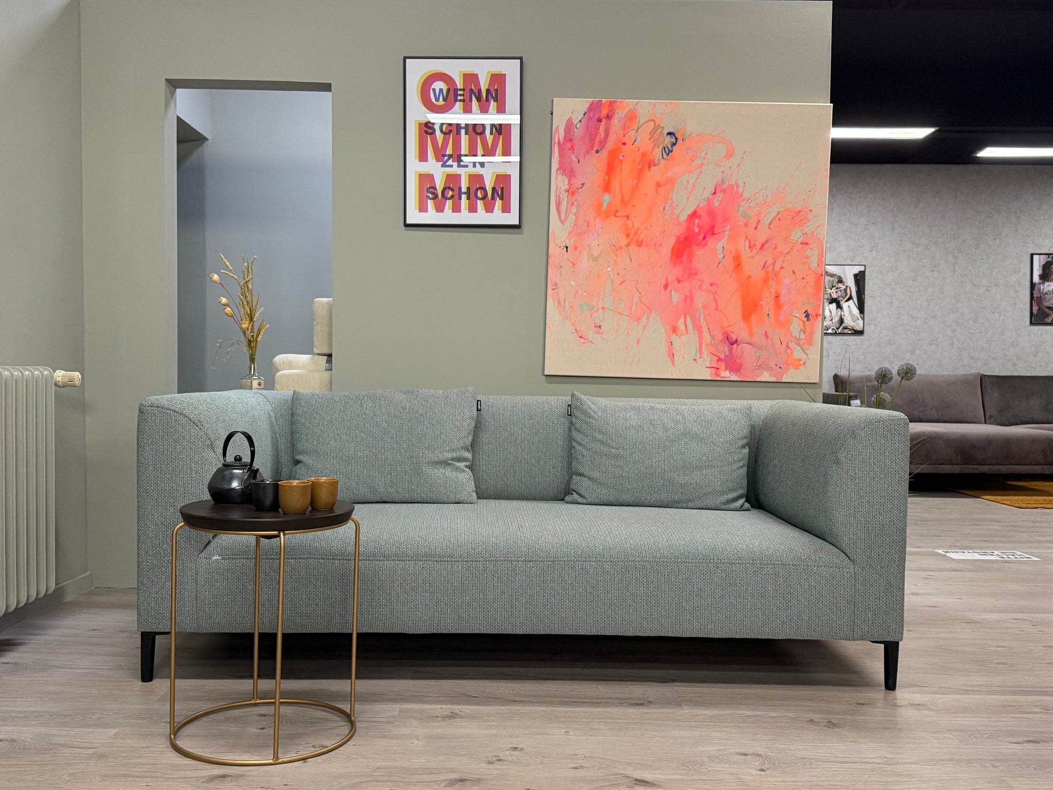freistil - Sofa - freistil 160 - Stoff türkis  - sofort Verfügbar