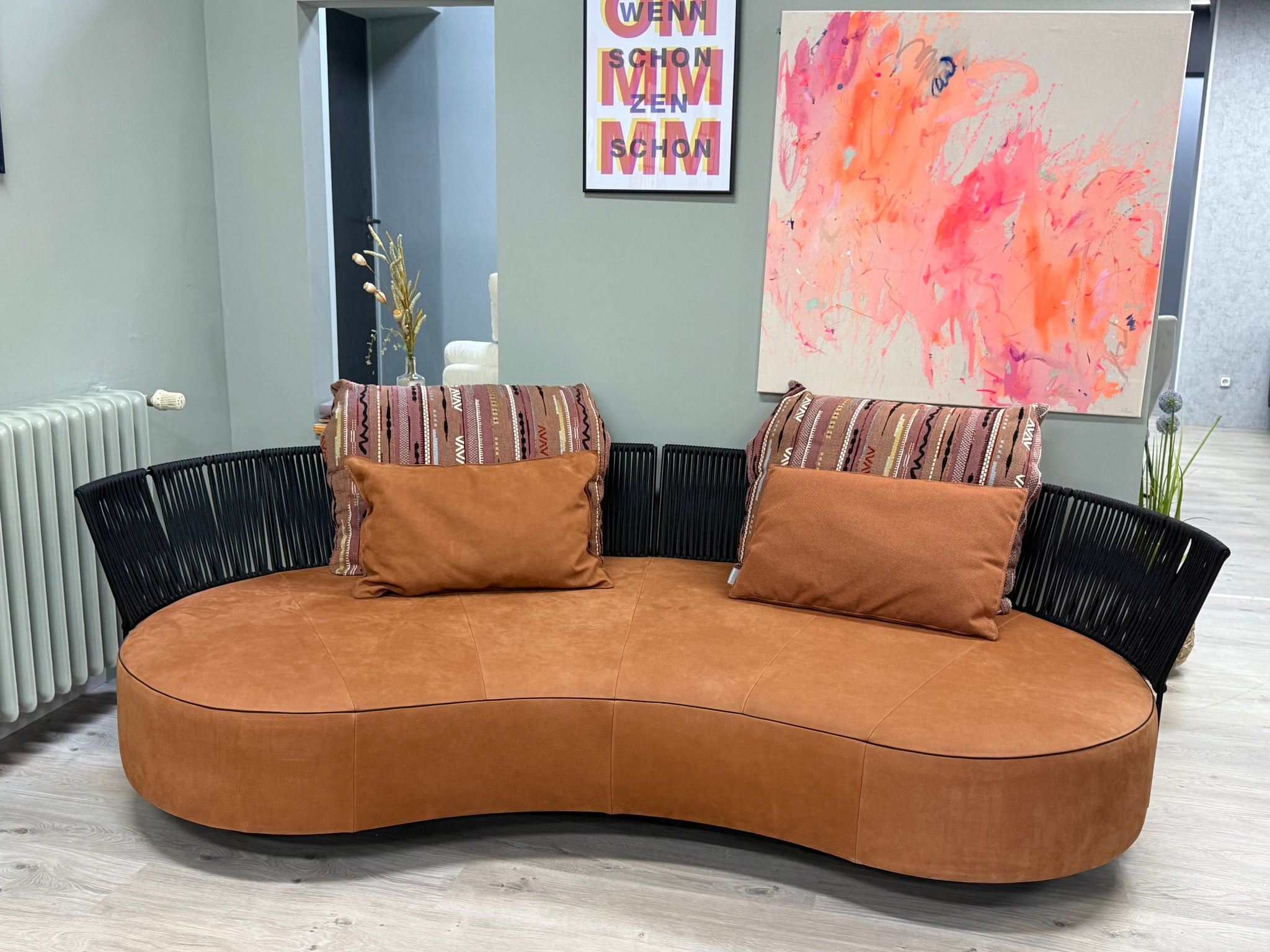 Bullfrog - Sofa - Lagoon - Leder orange - sofort verfügbar