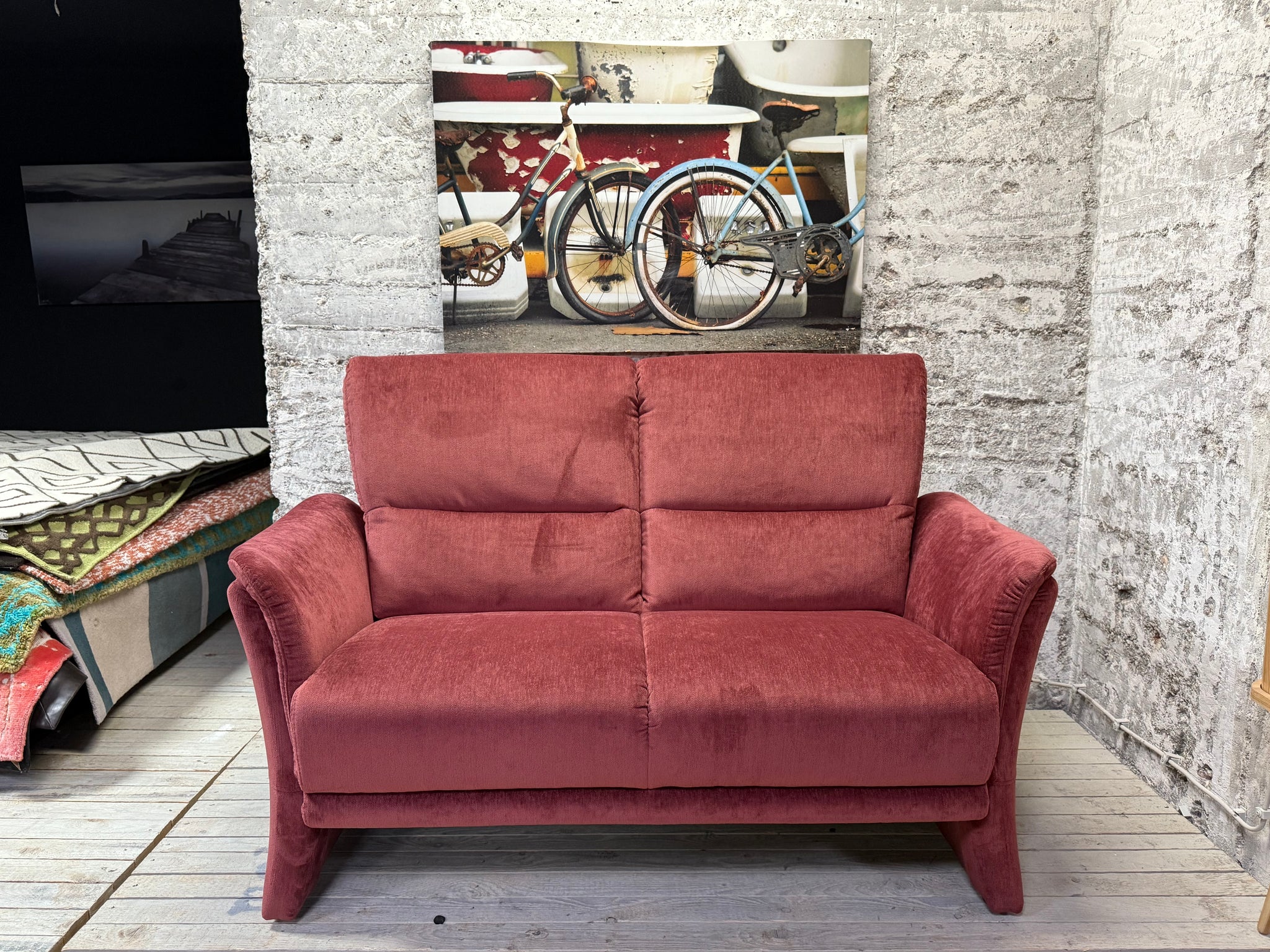 Himolla - Sofa-Set - 9553 Tangram - Stoff rot - sofort verfügbar
