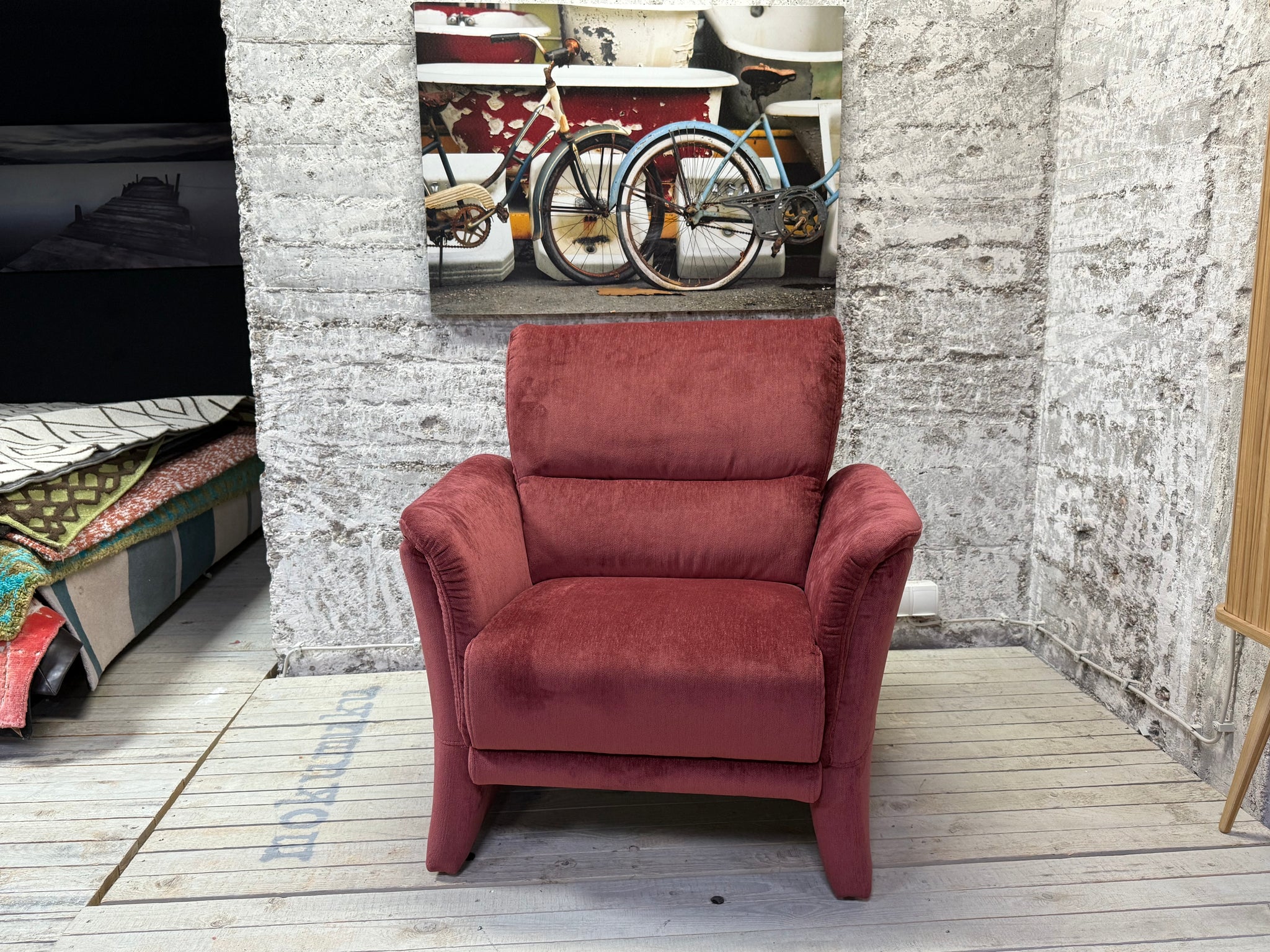 Himolla - Sofa-Set - 9553 Tangram - Stoff rot - sofort verfügbar