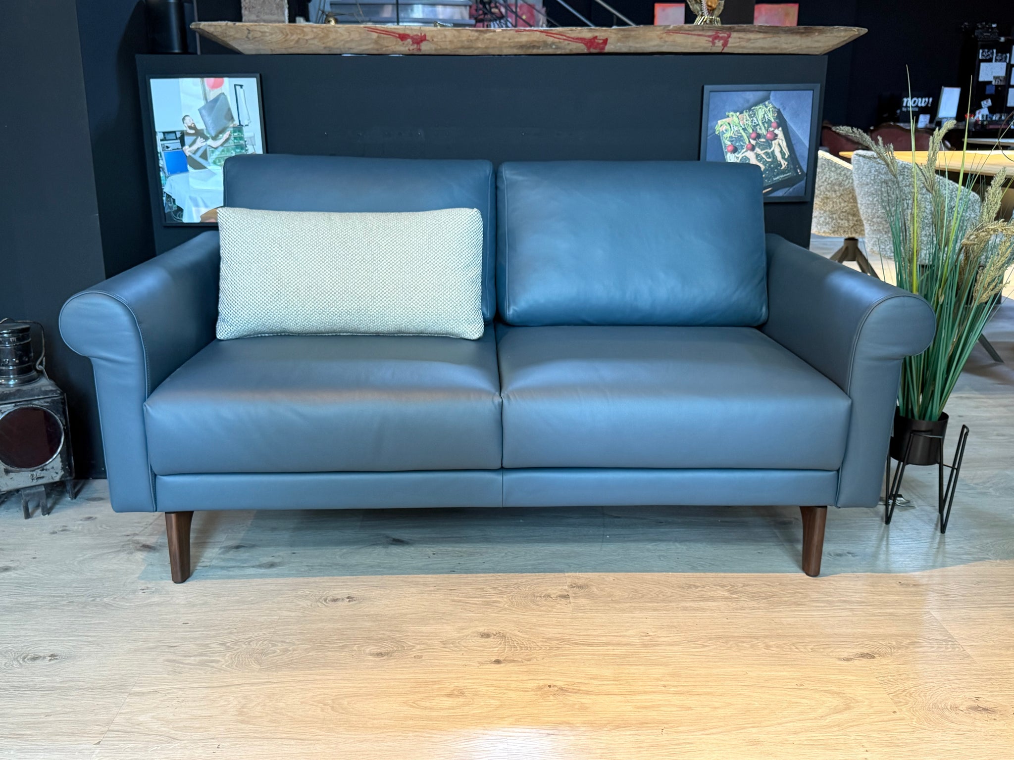 creation by Rolf Benz - Sofa - cr.450 - Leder blau - sofort verfügbar