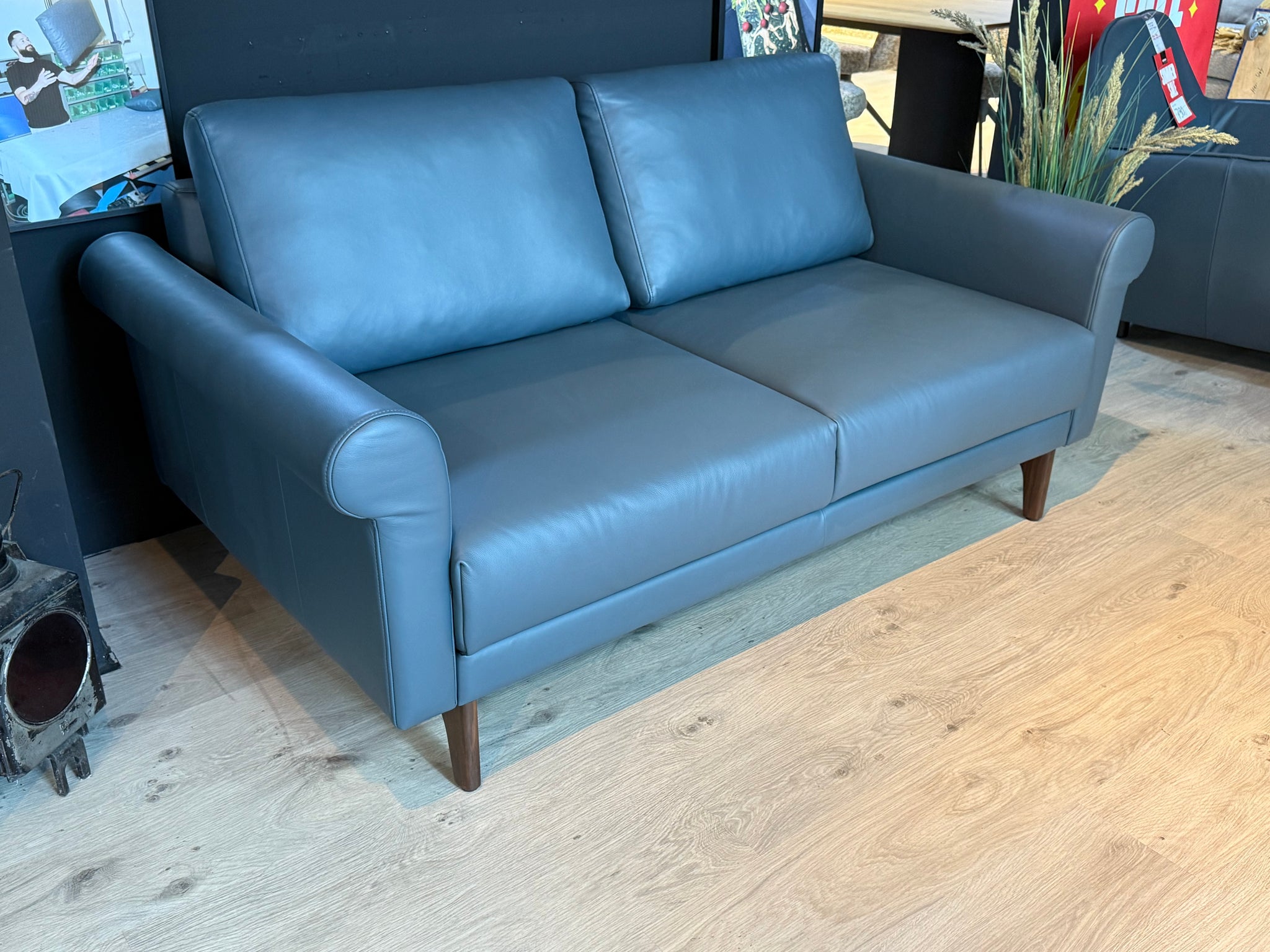 creation by Rolf Benz - Sofa - cr.450 - Leder blau - sofort verfügbar