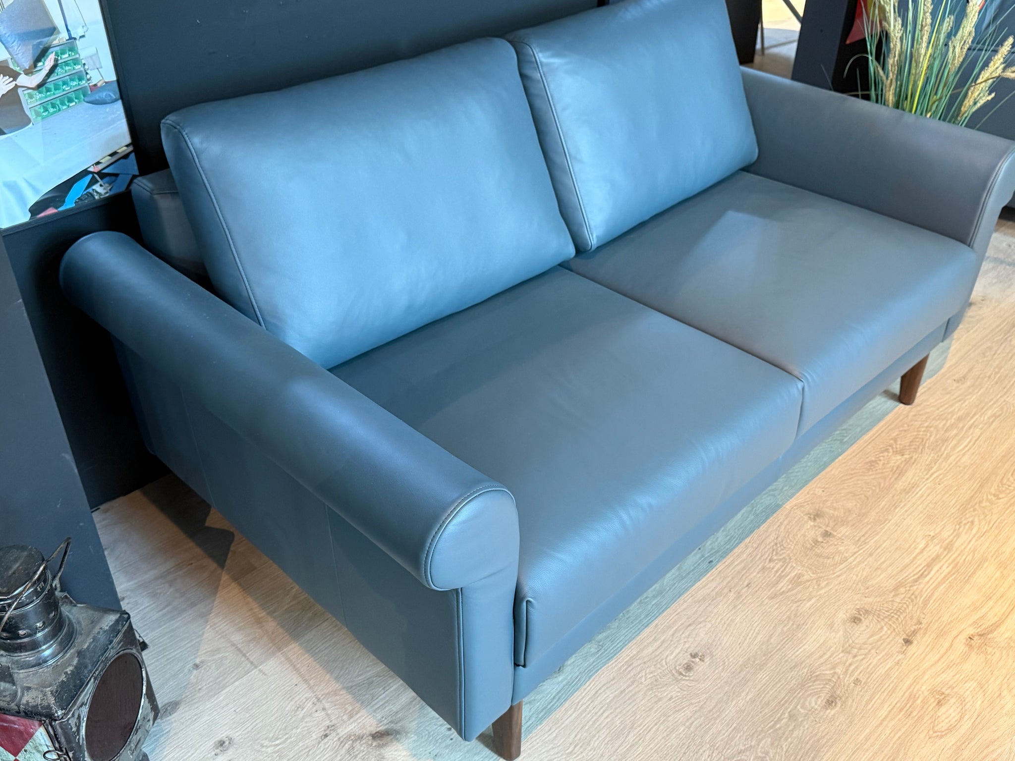 creation by Rolf Benz - Sofa - cr.450 - Leder blau - sofort verfügbar