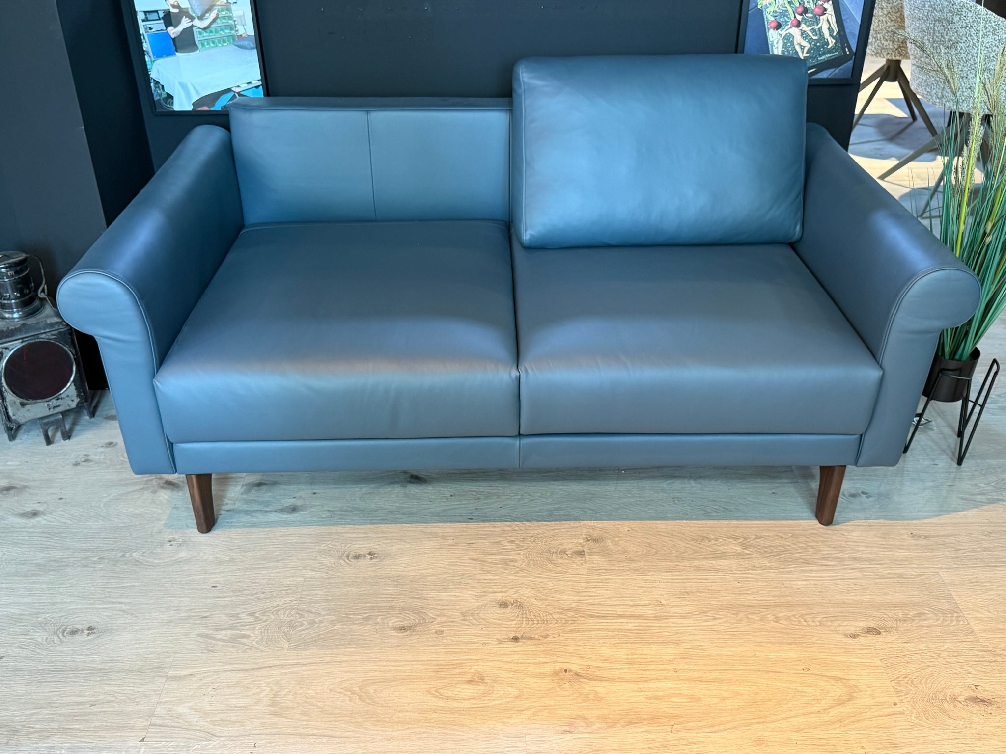 creation by Rolf Benz - Sofa - cr.450 - Leder blau - sofort verfügbar