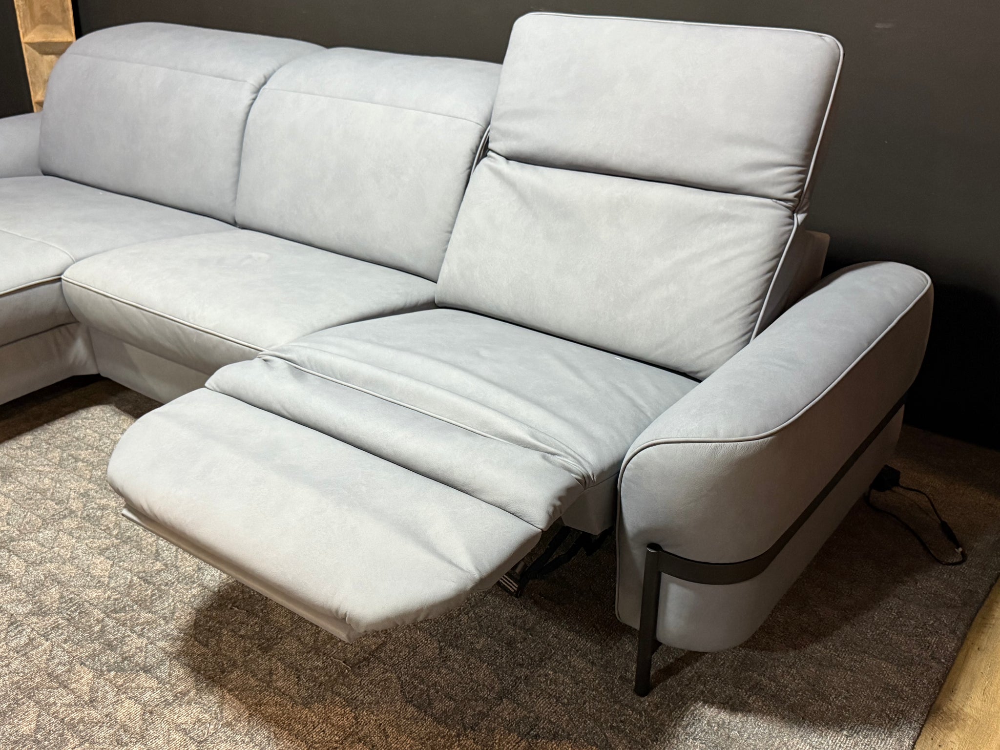 Joop - Sofa - 8181 Circles elektrisch verstellbar - Leder blau - sofort Verfügbar