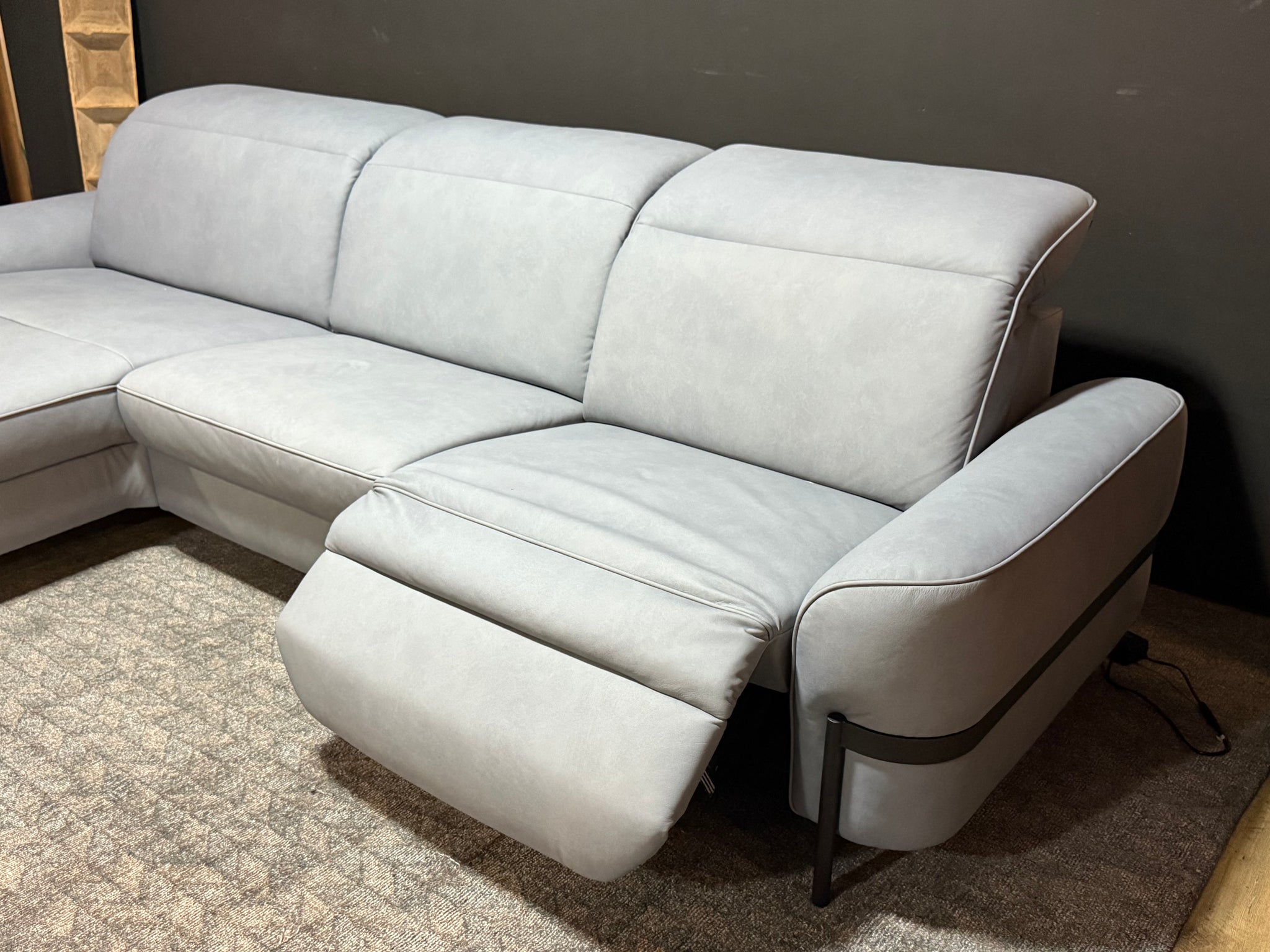 Joop - Sofa - 8181 Circles elektrisch verstellbar - Leder blau - sofort Verfügbar