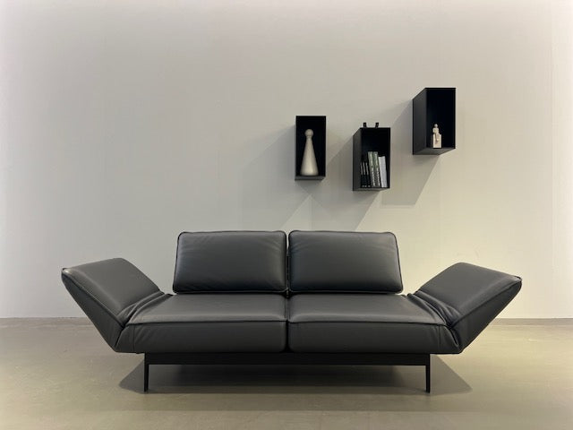 Rolf Benz - Sofa - RB 386 Mera - Leder grau - konfigurierbar