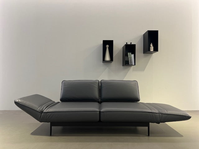 Rolf Benz - Sofa - RB 386 Mera - Leder grau - konfigurierbar
