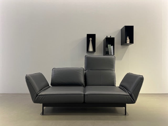 Rolf Benz - Sofa - RB 386 Mera - Leder grau - konfigurierbar