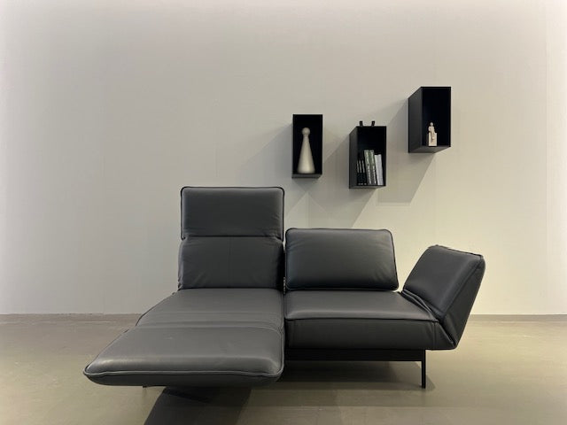 Rolf Benz - Sofa - RB 386 Mera - Leder grau - konfigurierbar