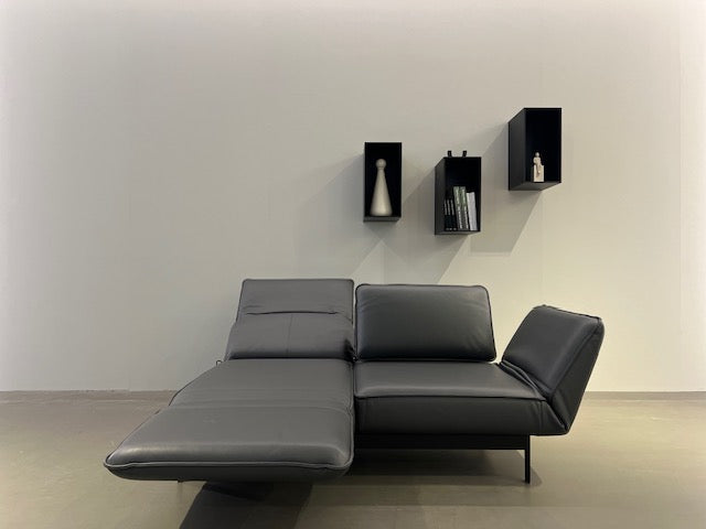 Rolf Benz - Sofa - RB 386 Mera - Leder grau - konfigurierbar