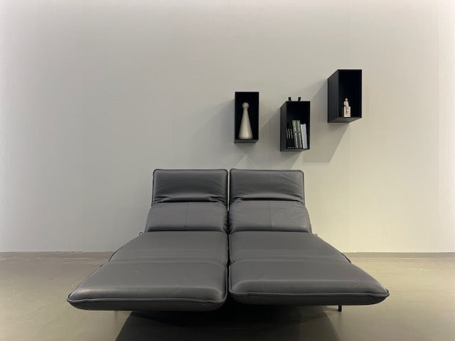 Rolf Benz - Sofa - RB 386 Mera - Leder grau - konfigurierbar