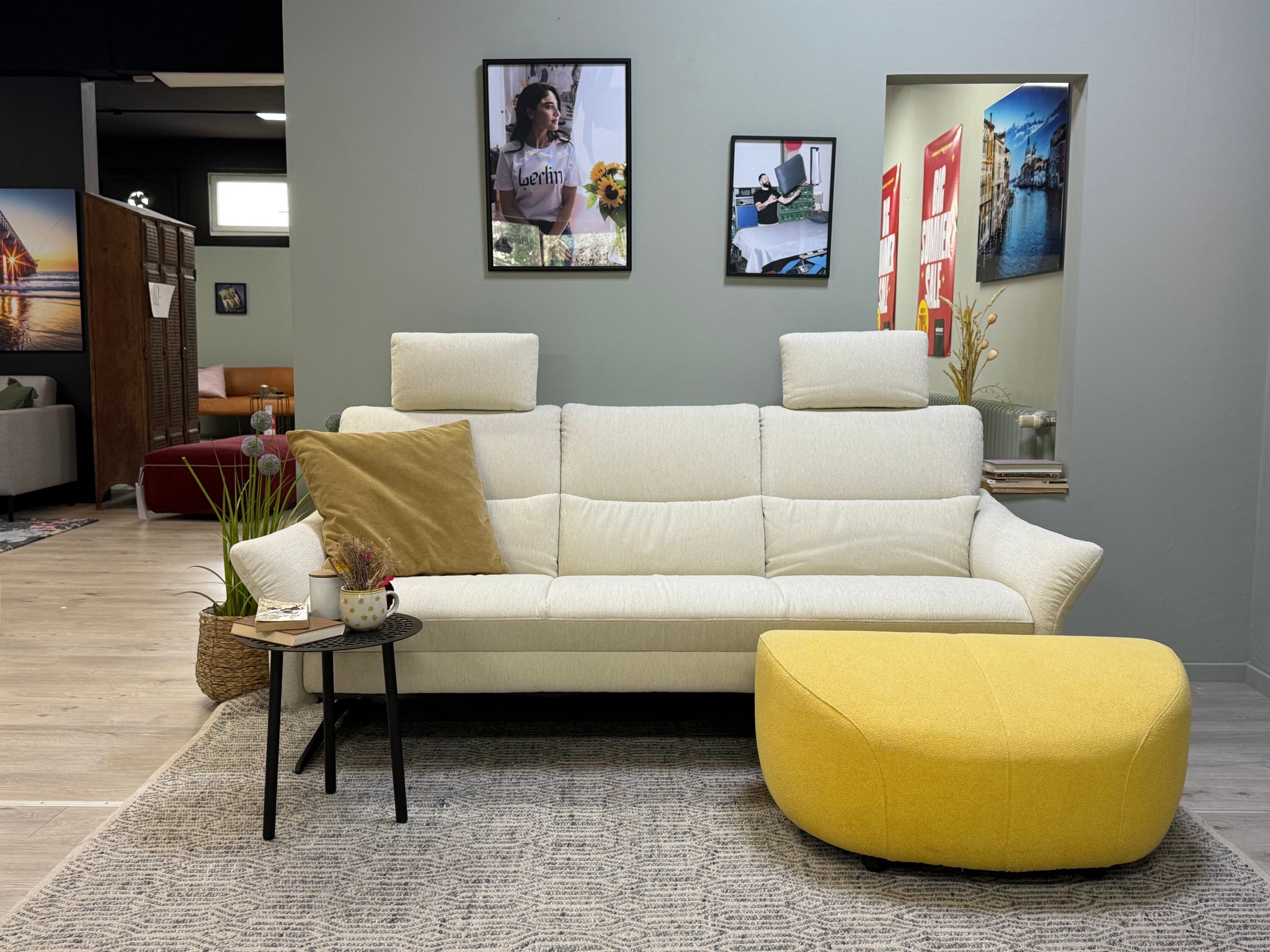 Himolla - Sofa - 6270 Cumurex - Stoff creme - sofort verfügbar
