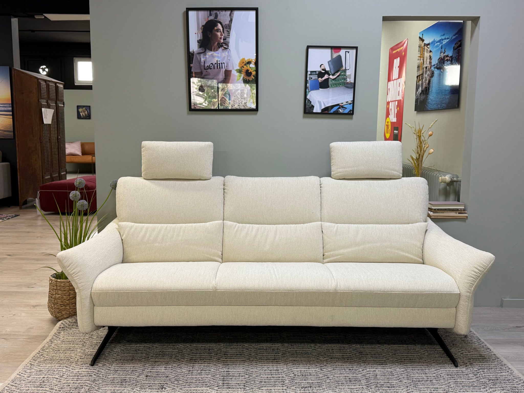 Himolla - Sofa - 6270 Cumurex - Stoff creme - sofort verfügbar