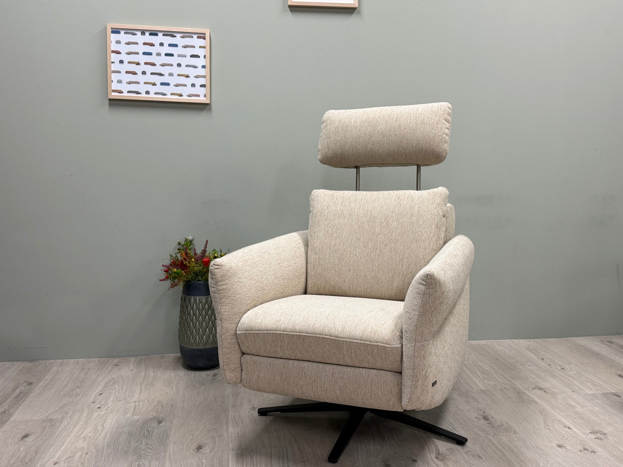 Himolla - Sessel - 6168 Cumurex - Stoff creme - sofort verfügbar