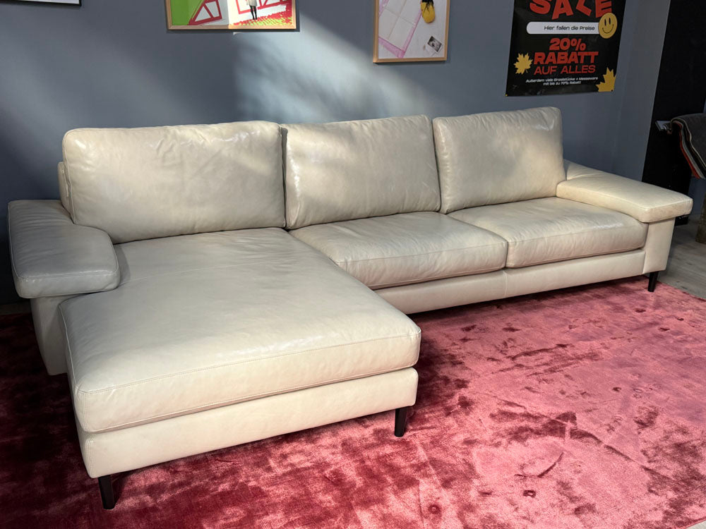Machalke - Sofa - System Plus - Leder creme - sofort verfügbar