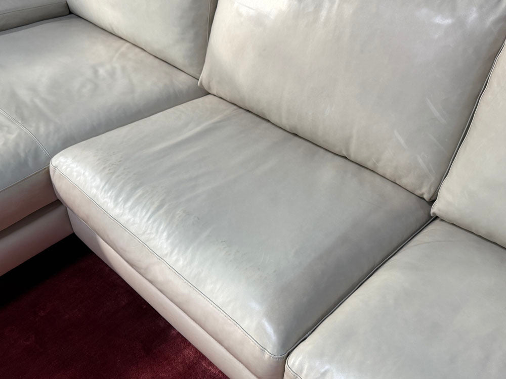 Machalke - Sofa - System Plus - Leder creme - sofort verfügbar