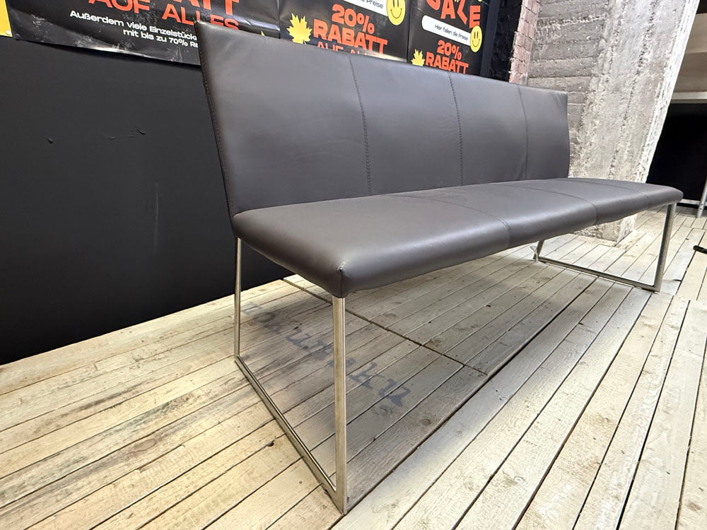 Paul Lindenberg - Bank - pl.Kath - Leder grau - sofort Verfügbar