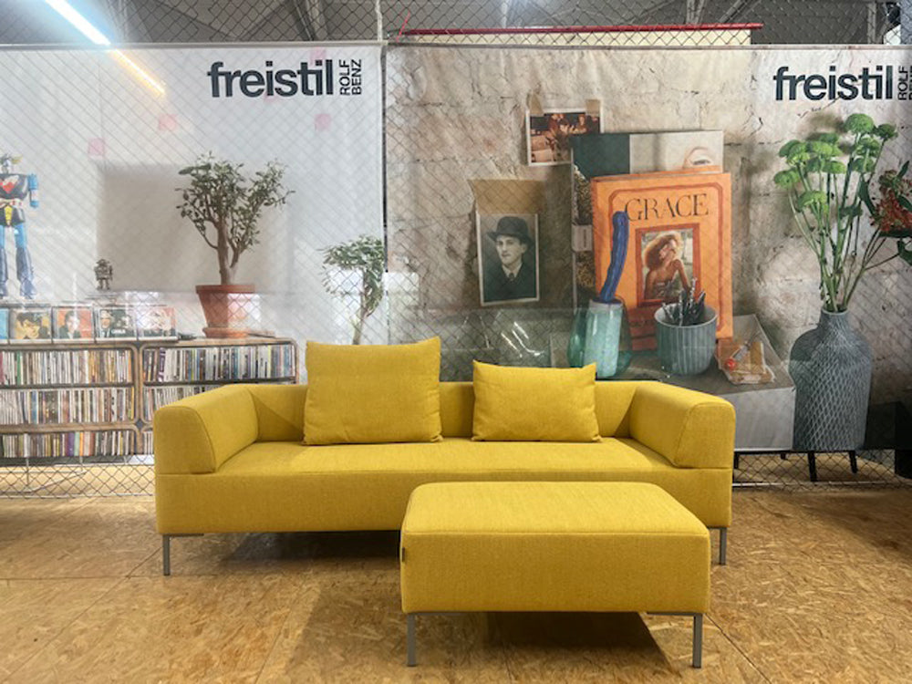 freistil - Sofa - freistil 185 - Stoff gelb - konfigurierbar