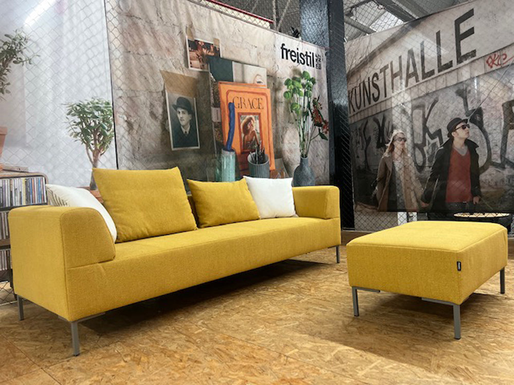 freistil - Sofa - freistil 185 - Stoff gelb - konfigurierbar