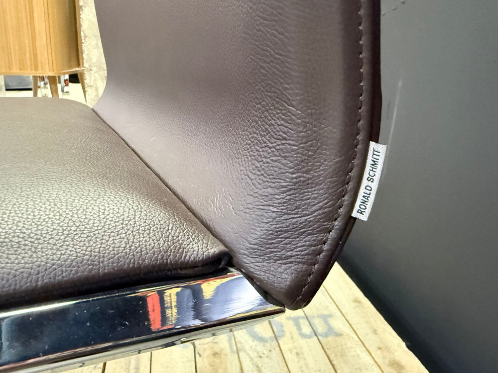 Ronald Schmitt - Stuhl 2-er-Set - RST 165 - Leder braun - sofort verfügbar