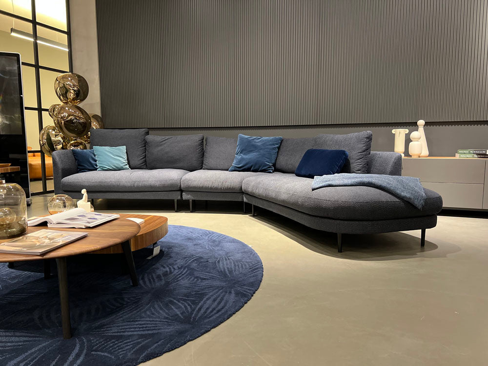 Rolf Benz - Sofa - RB 555 Kumo - Stoff blau - sofort verfügbar