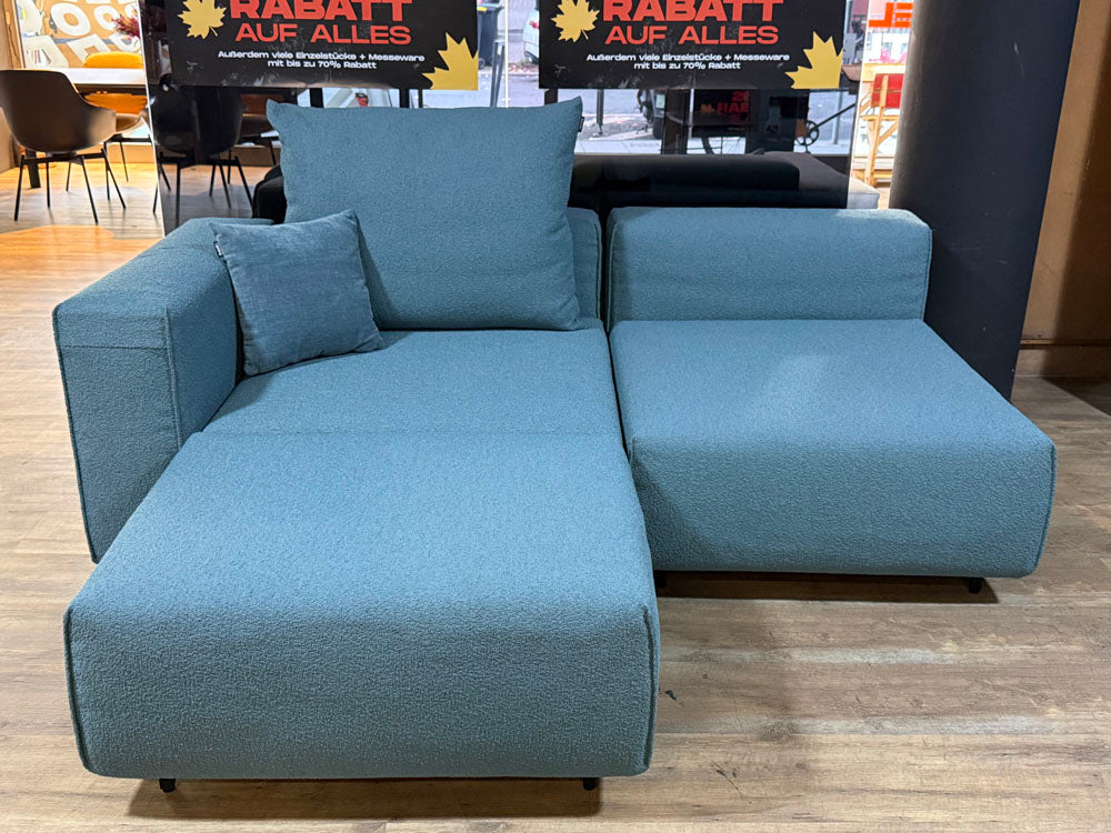freistil - Sofa - freistil 122 - ECHT - Stoff blau - sofort verfügbar