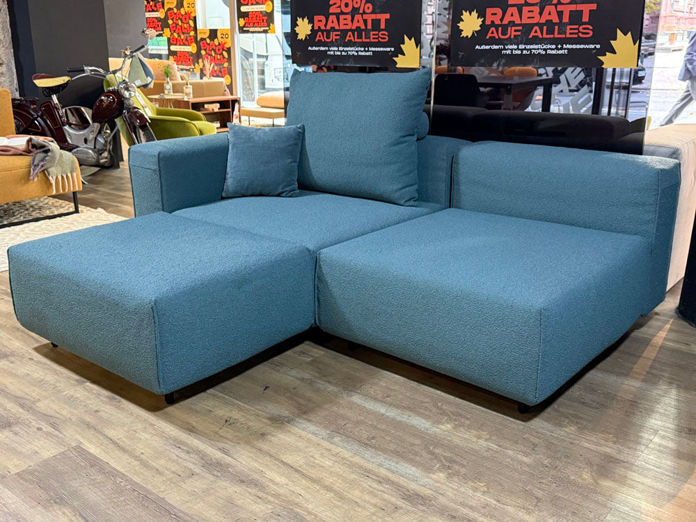 freistil - Sofa - freistil 122 - ECHT - Stoff blau - sofort verfügbar