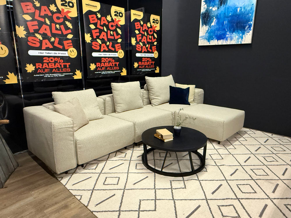 freistil - Sofa - freistil 122 - ECHT - Stoff beige - sofort verfügbar