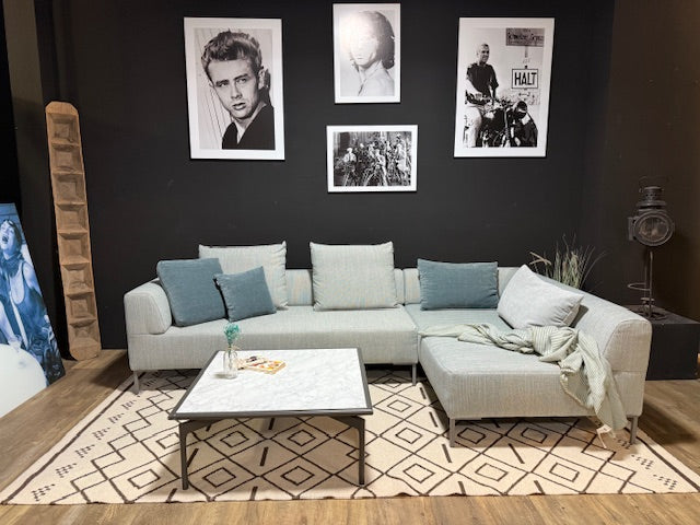 freistil - Sofa - freistil 185 - Stoff blaugrau - konfigurierbar