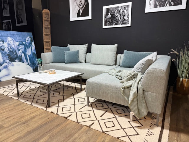 freistil - Sofa - freistil 185 - Stoff blaugrau - konfigurierbar