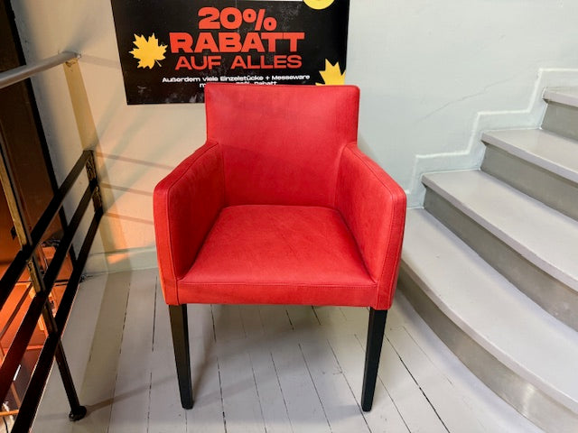 Christine Kröncke - Stuhl - Dinner - Leder rot - sofort verfügbar