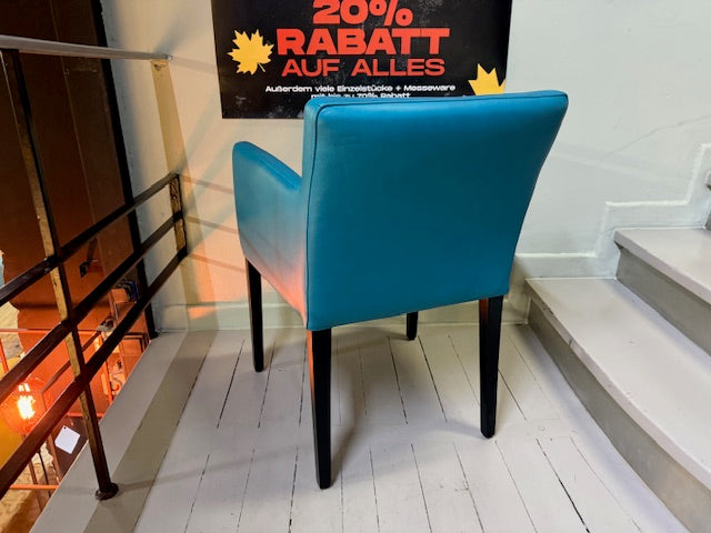 Christine Kröncke - Stuhl - Dinner - Leder petrol - sofort verfügbar