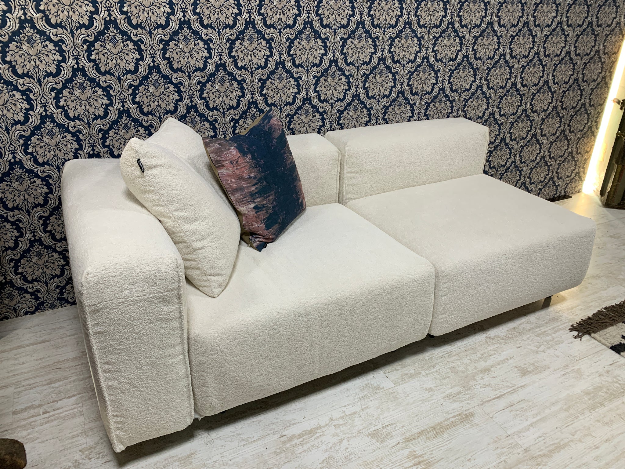 freistil - Sofa - freistil 122 - ECHT - Stoff creme - sofort verfügbar
