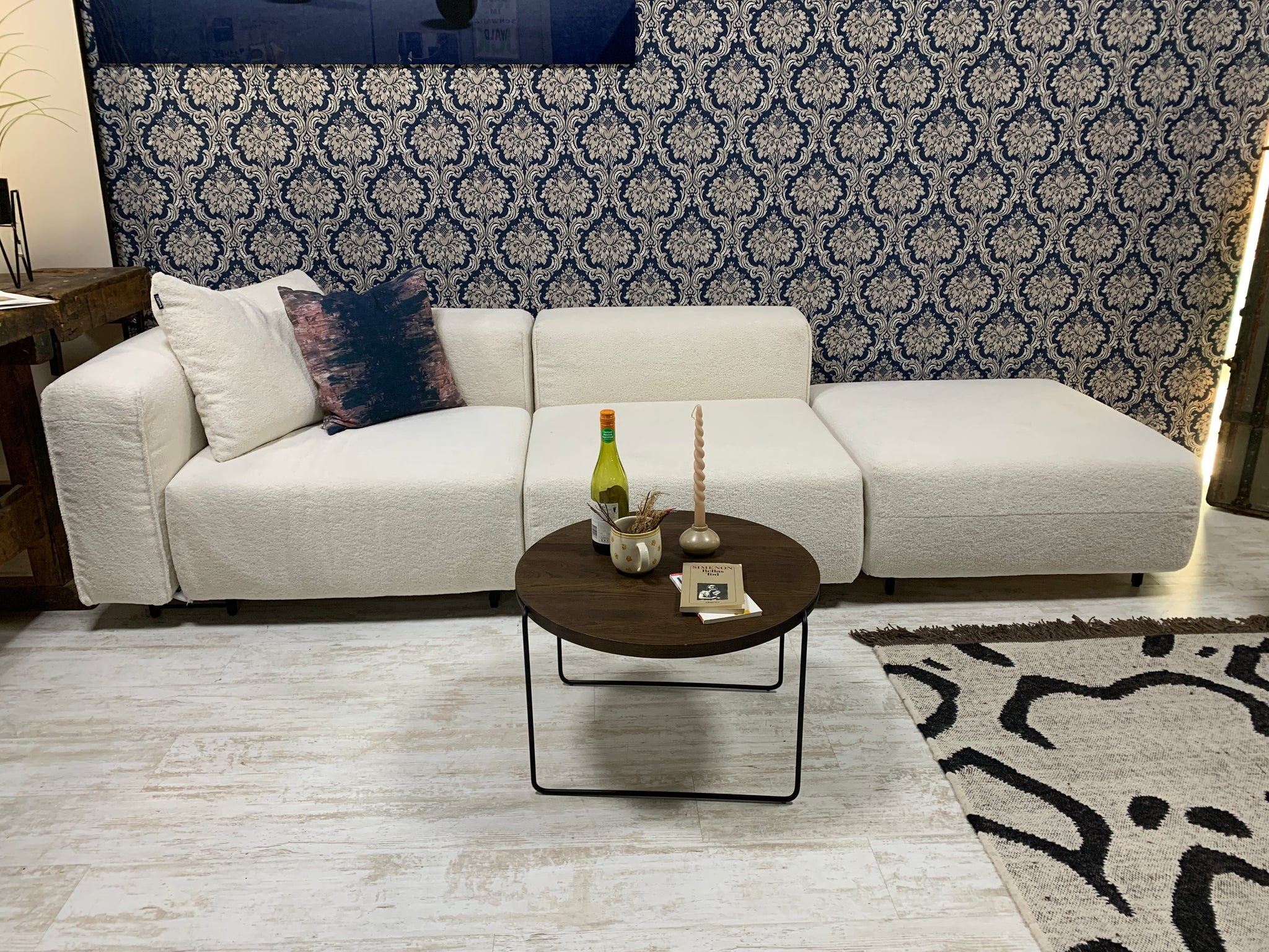 freistil - Sofa - freistil 122 - ECHT - Stoff creme - sofort verfügbar