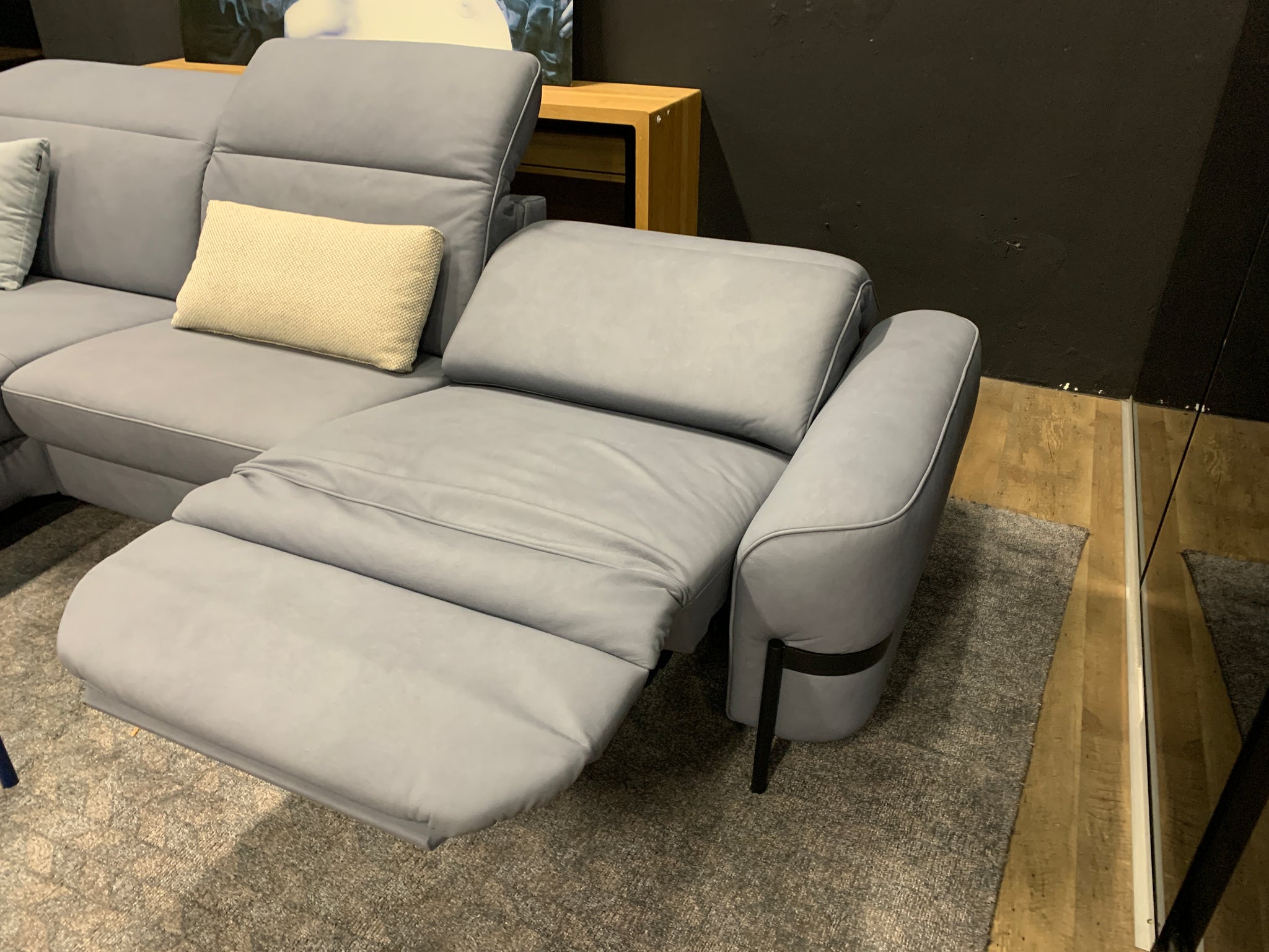 Joop - Sofa - 8181 Circles elektrisch verstellbar - Leder blau - sofort Verfügbar