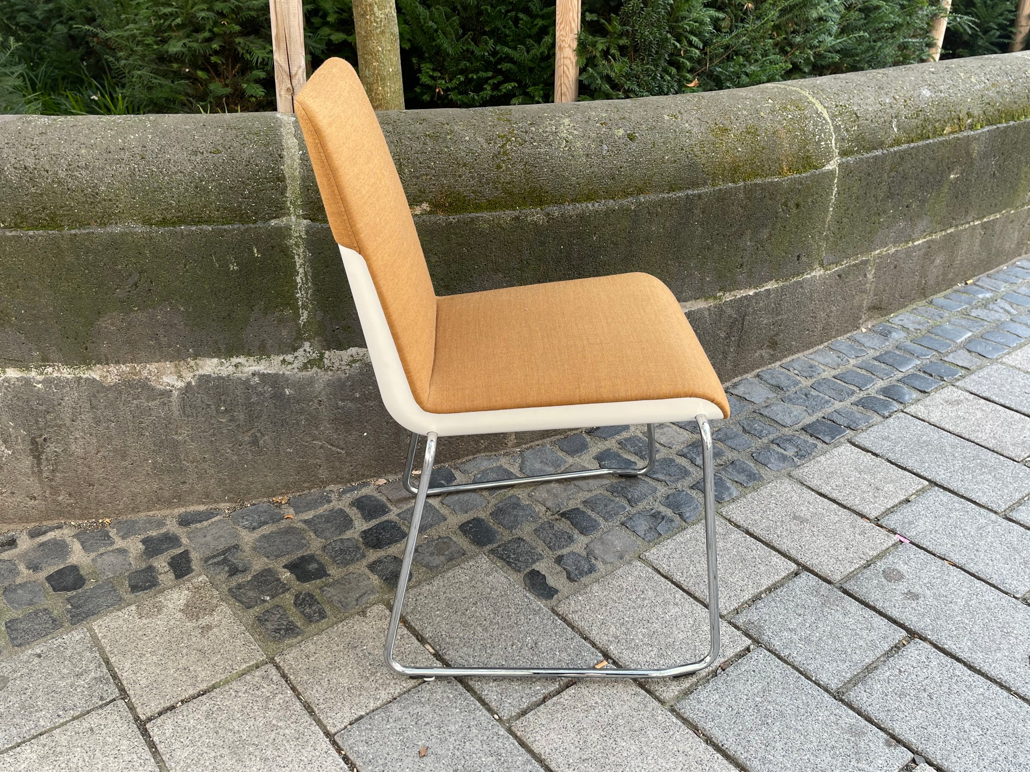 Rolf Benz - Stuhl - RB 626 Sinus - Stoff gelb - sofort verfügbar