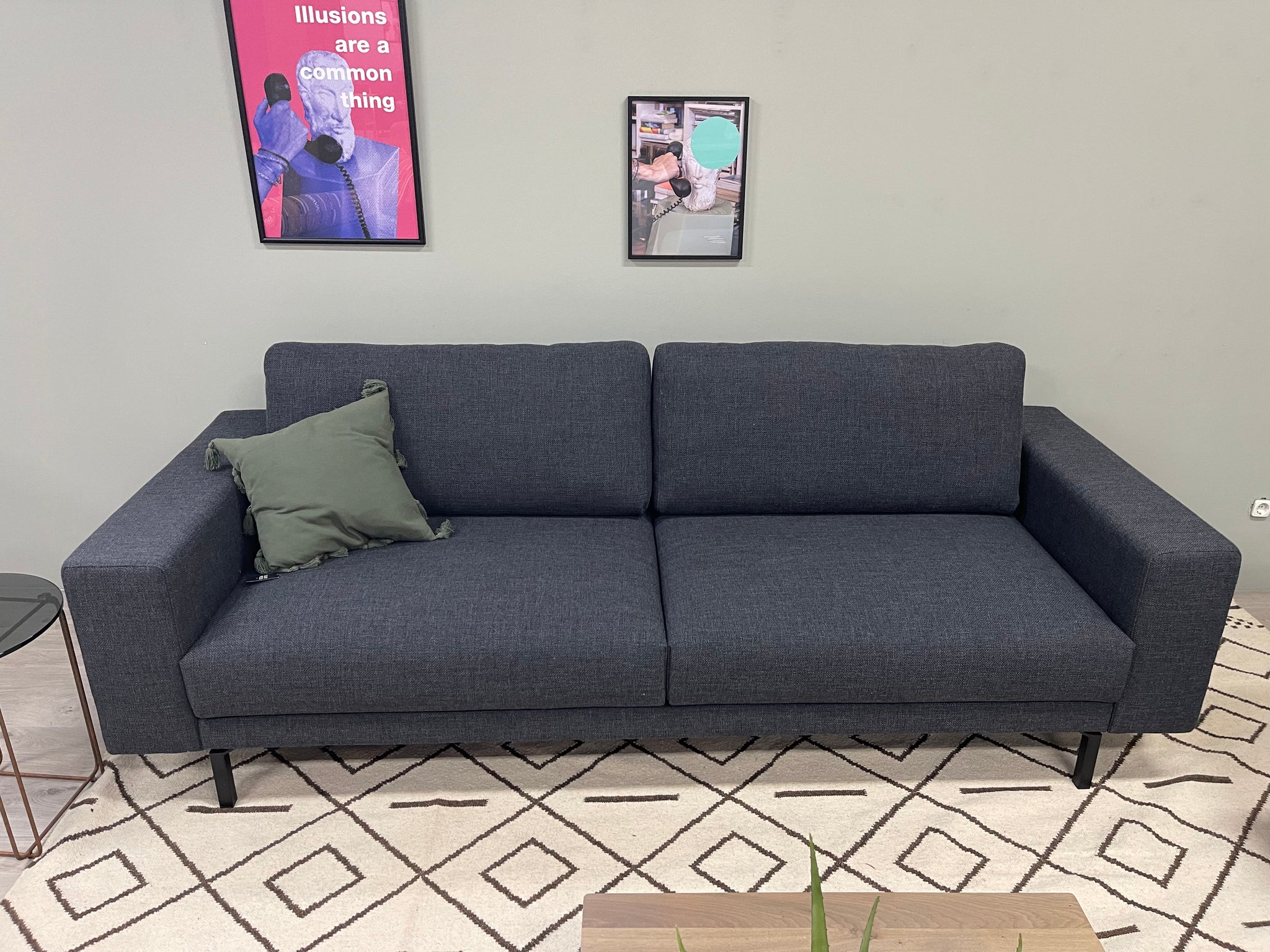 Hülsta- Sofa - hs.450 - Stoff grau - sofort verfügbar