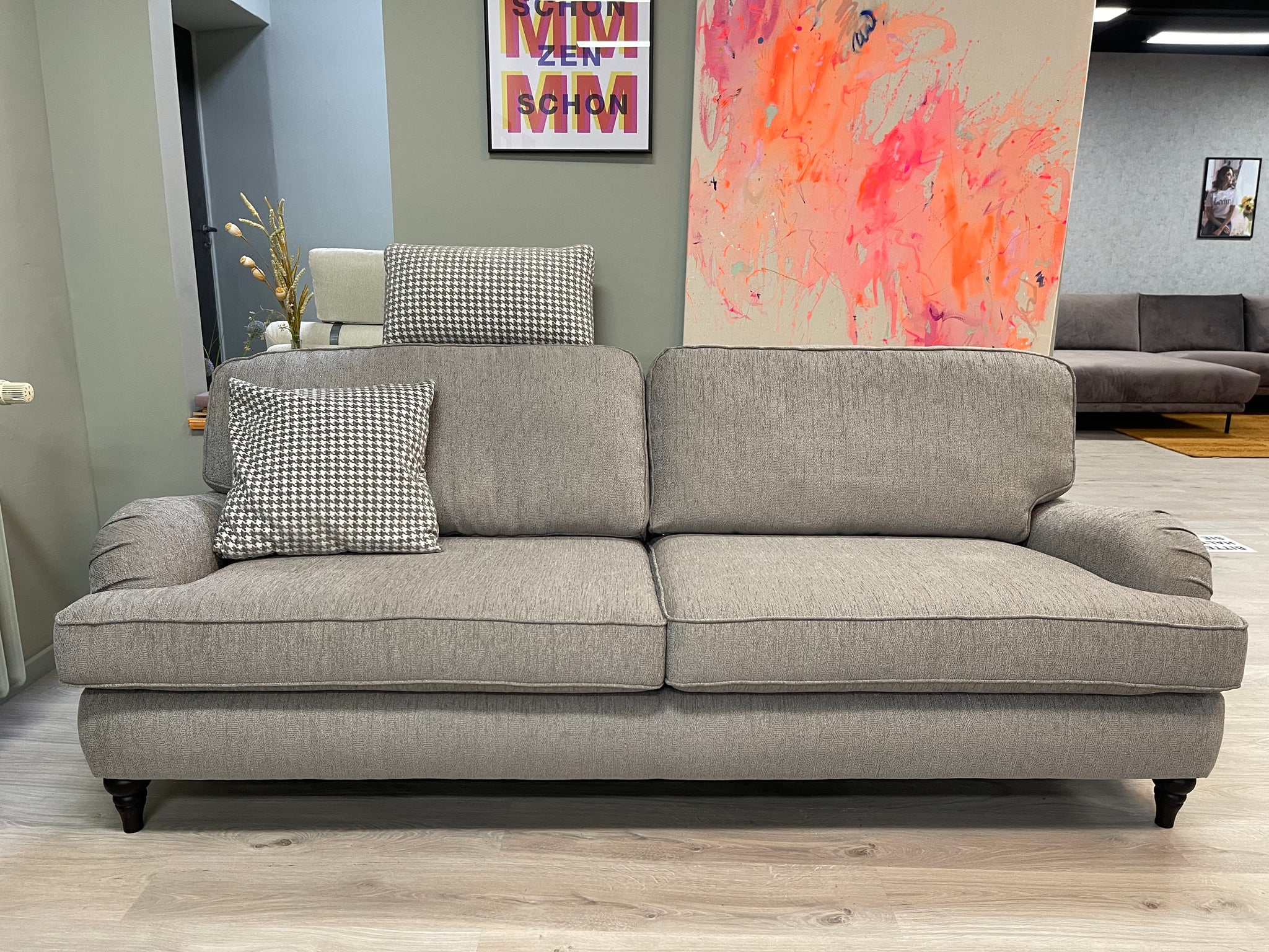 Furninova - Sofa  - Birmingham - Stoff grau - sofort verfügbar