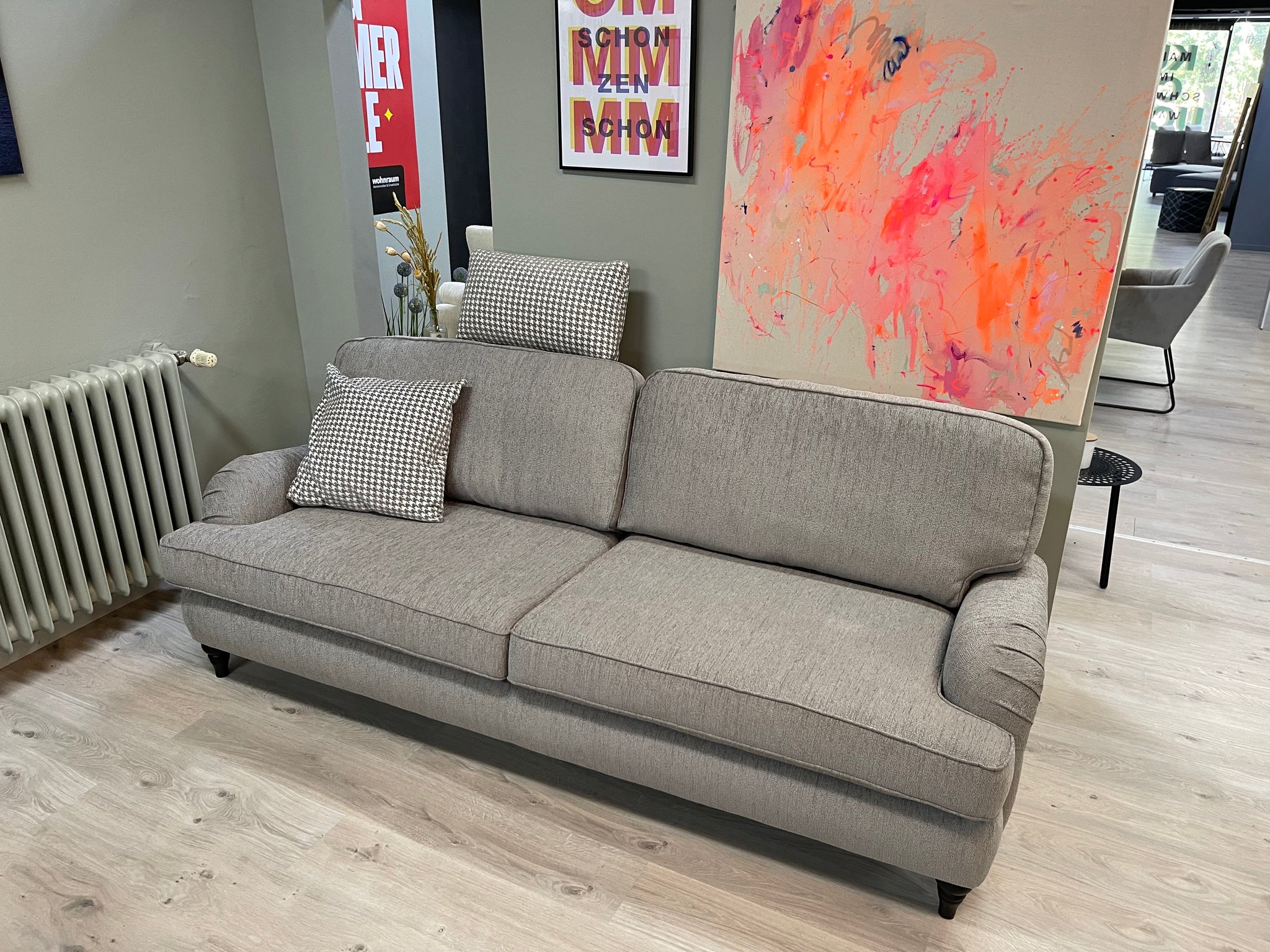 Furninova - Sofa  - Birmingham - Stoff grau - sofort verfügbar