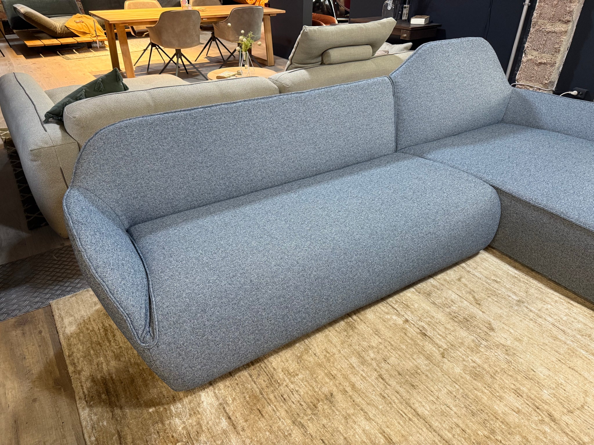 creation by Rolf Benz - Sofa - cr.480 - Stoff blau - sofort verfügbar