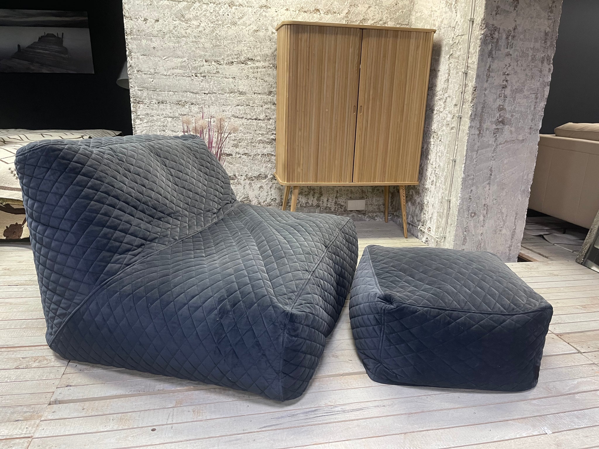 Pusku Pusku - Sofa- Lure Luxe - Stoff blau - sofort verfügbar