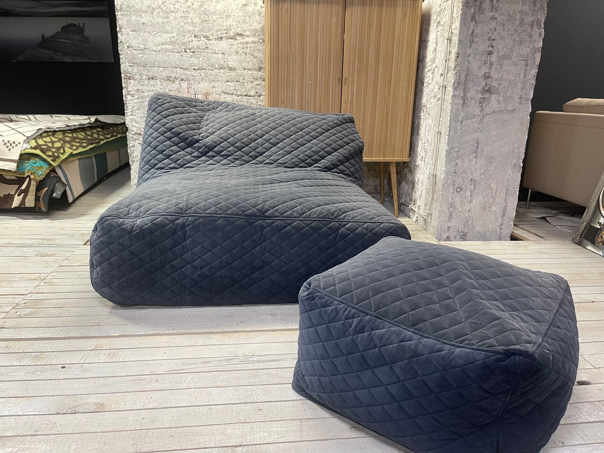 Pusku Pusku - Sofa- Lure Luxe - Stoff blau - sofort verfügbar