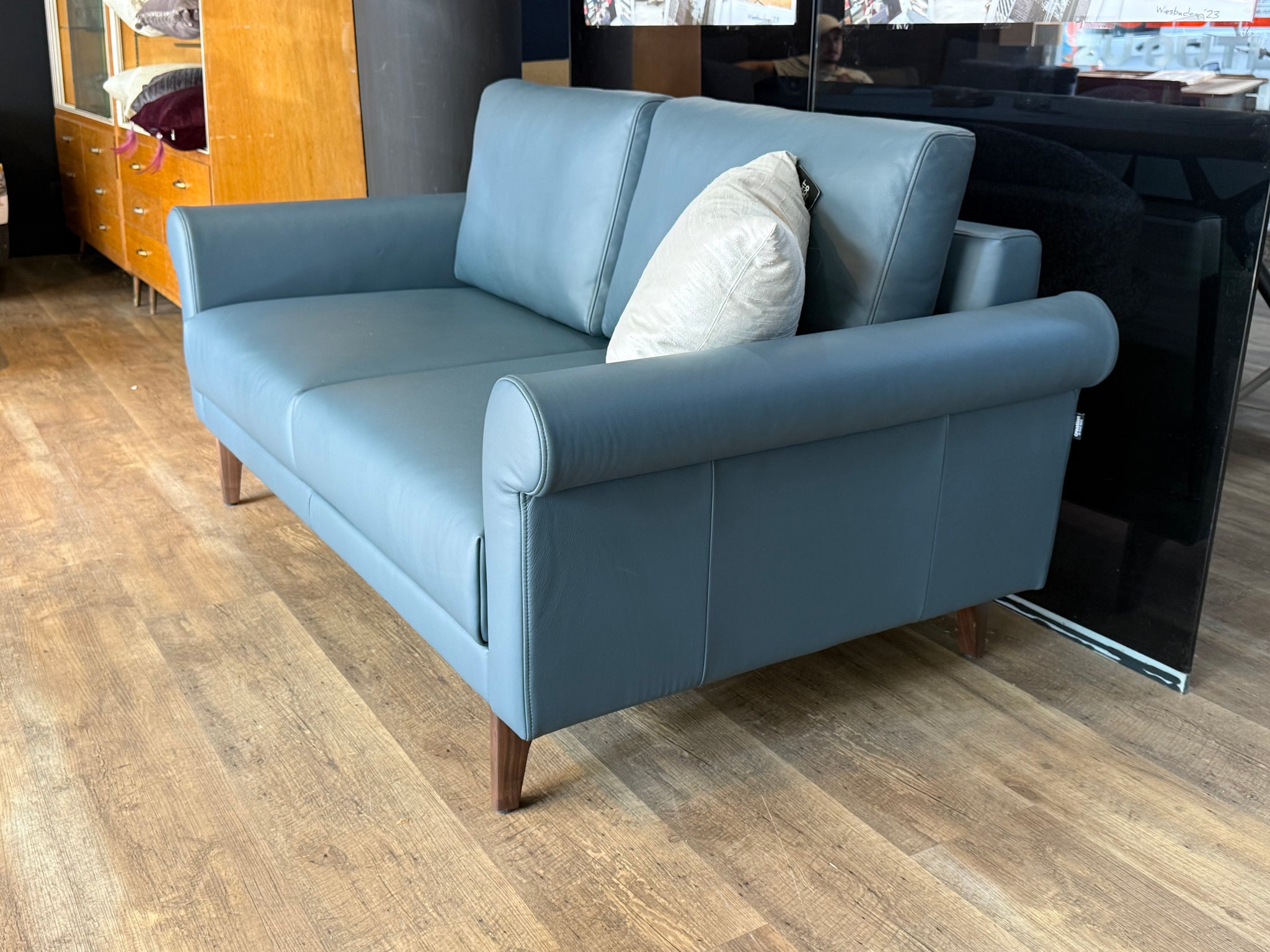 creation by Rolf Benz - Sofa - cr.450 - Leder blau - sofort verfügbar